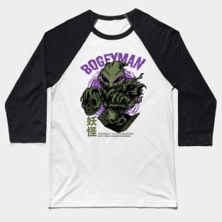 Vintage Horror Bogeyman Monster B Movie Cover Art Baseball T-Shirt